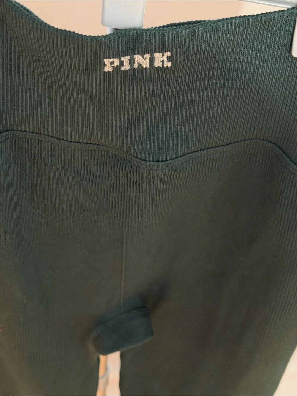 NWT PINK Victoria’s Secret High-Waist Leggings XS – Dark Green